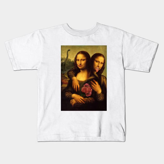 Monalisa Twins Kids T-Shirt by barmalisiRTB